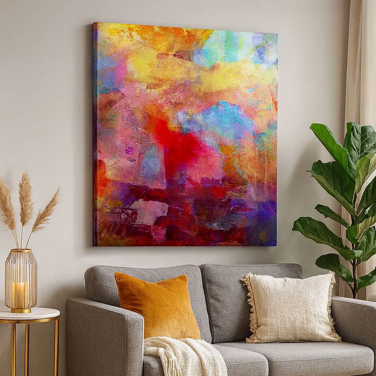 Quadro su tela - Stampe su Tela - Guardando dentro all'arcobaleno - 30x30 cm