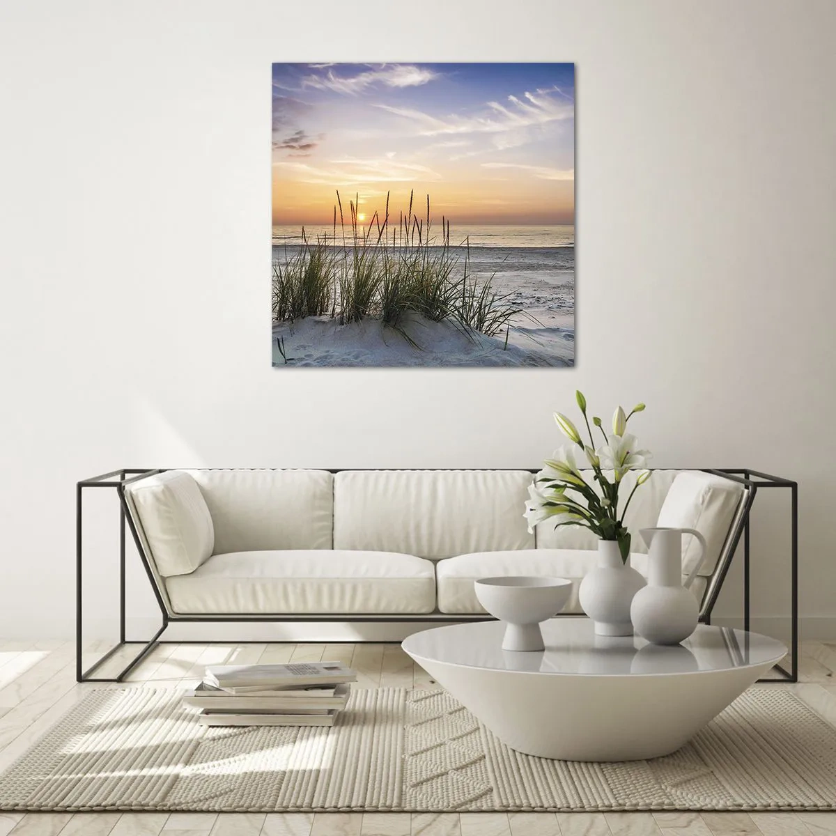 Quadro su vetro - Guarda, pensa, senti - 30x30 cm