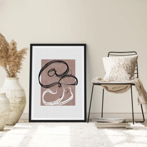 Poster in cornice nera - Composizione: alla ricerca della pienezza - 61x91 cm