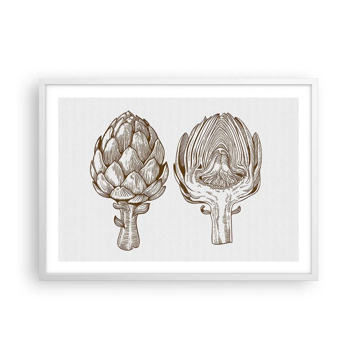 Poster in cornice bianca - Lezione di anatomia - 70x50 cm
