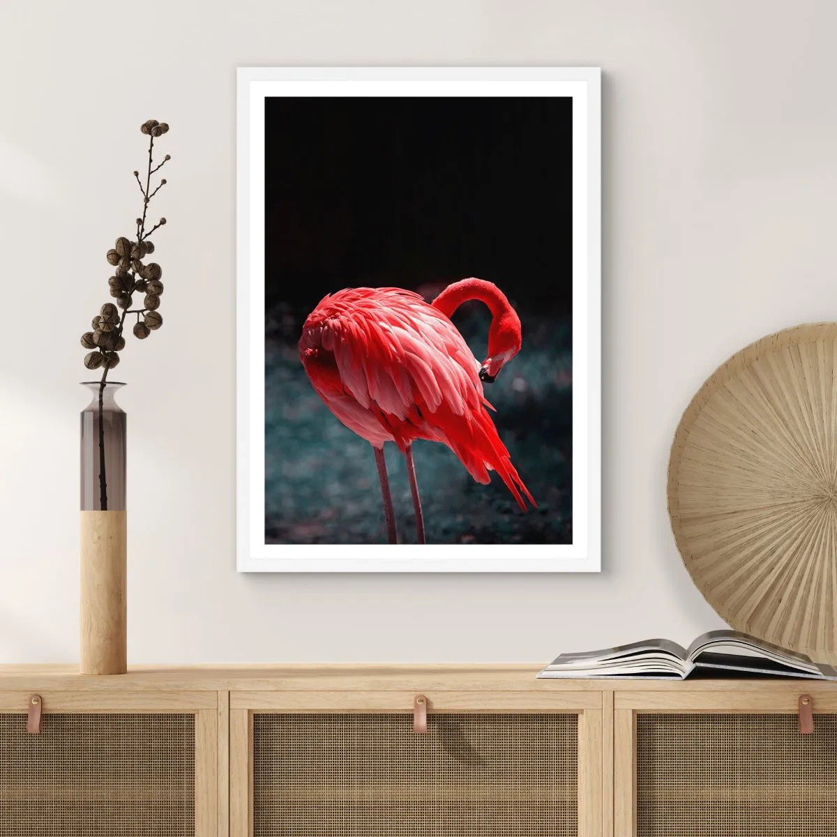 Poster in cornice bianca - La poesia cremisi della natura - 70x100 cm