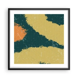 Poster in cornice nera - Astrazione: movimento lento - 50x50 cm
