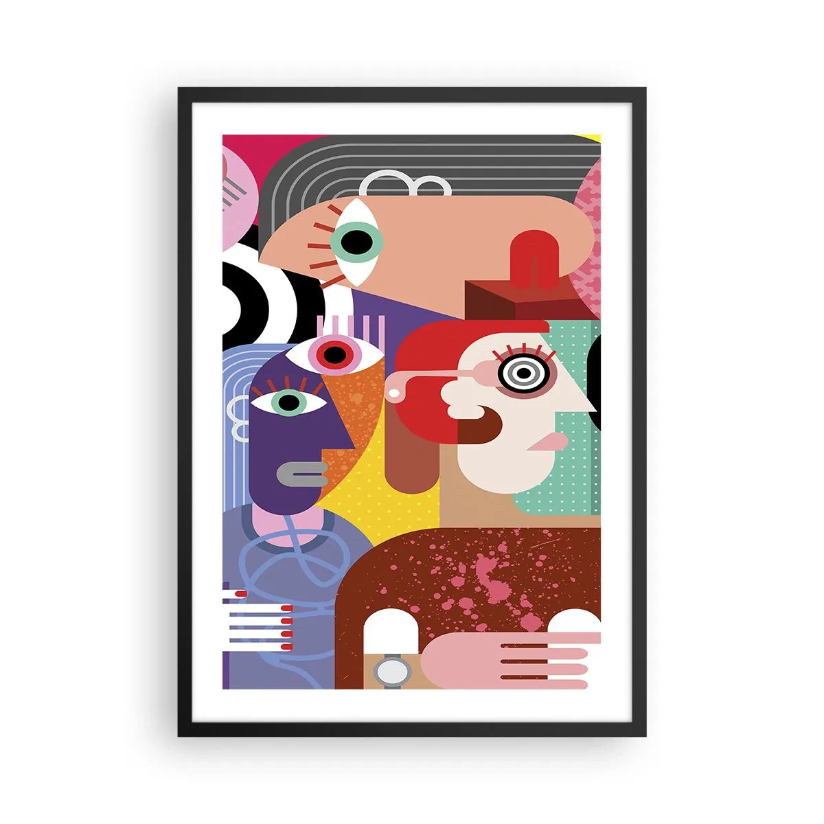 Poster in cornice nera - Mi manda Picasso - 50x70 cm