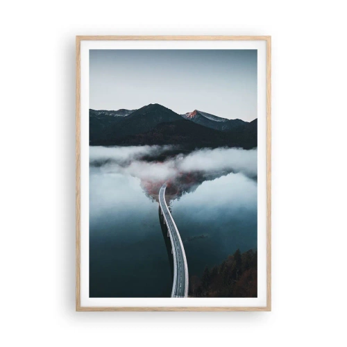 Poster in cornice rovere chiaro - Sull'acqua liscia come uno specchio - 70x100 cm