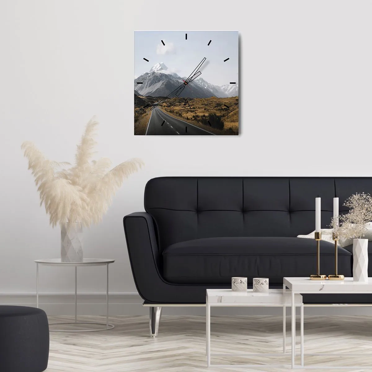 Orologio da parete - Orologio in Vetro - Via verso il cuore dei monti - 40x40 cm