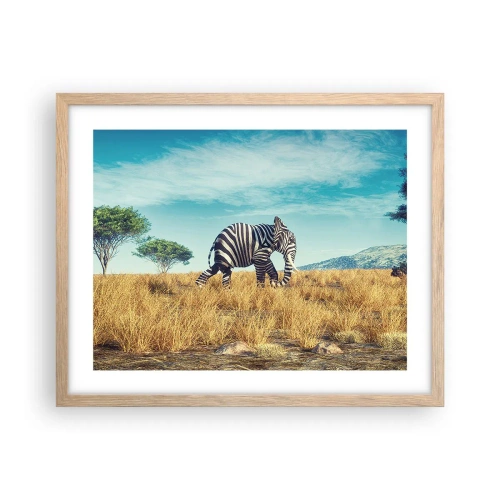 Poster in cornice rovere chiaro - Il grigio non è più di moda - 50x40 cm