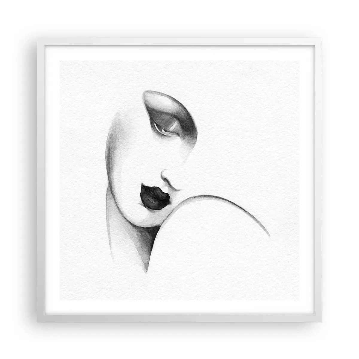 Poster in cornice bianca - Nello stile di Lempicka - 60x60 cm