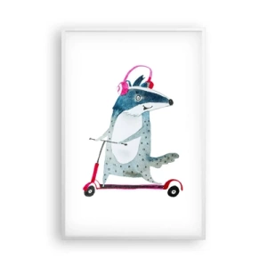 Poster in cornice bianca - Tassi di gioia - 61x91 cm