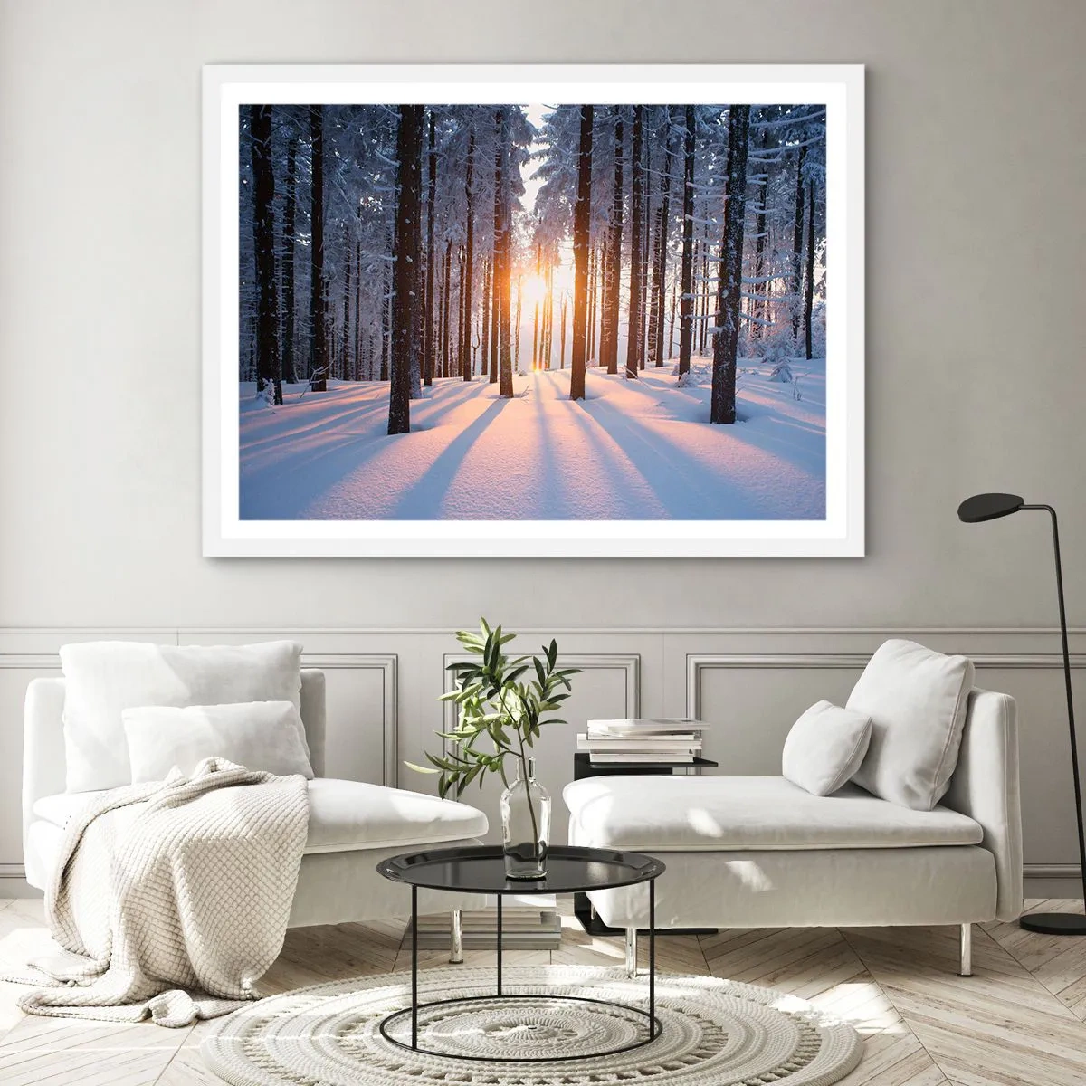 Poster in cornice bianca - Decisamente nero su bianco - 70x50 cm