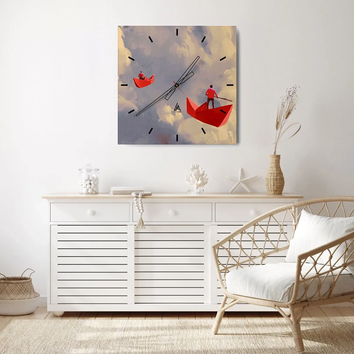 Orologio da parete - Orologio in Vetro - La spedizione dei sognatori - 40x40 cm