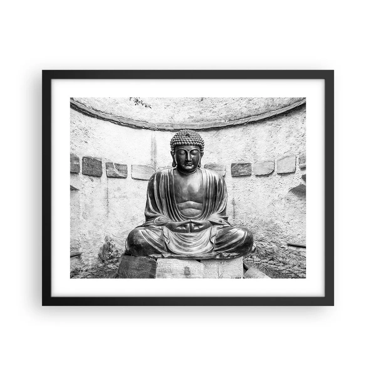 Poster in cornice nera - Alla fonte della pace - 50x40 cm
