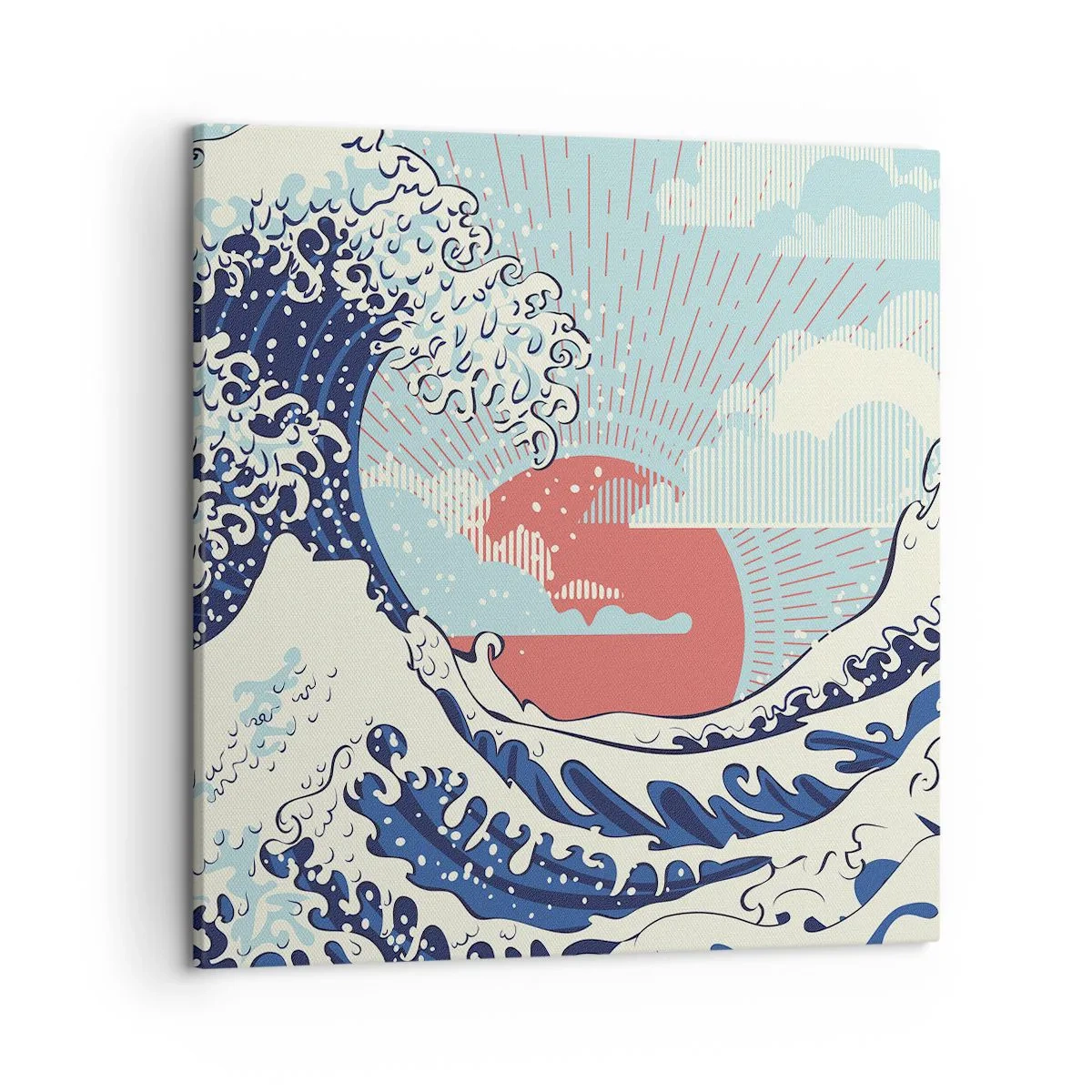 Quadro su tela - Stampe su Tela - Di ispirazione giapponese - 50x50 cm