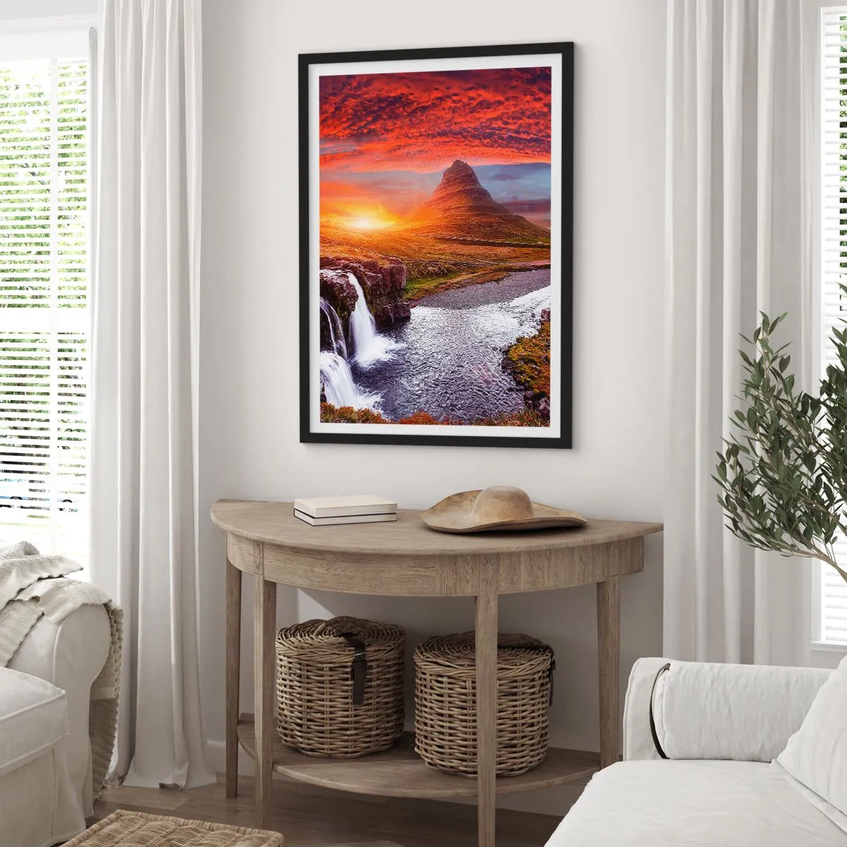 Poster in cornice nera - Paesaggio della Terra di Mezzo - 61x91 cm