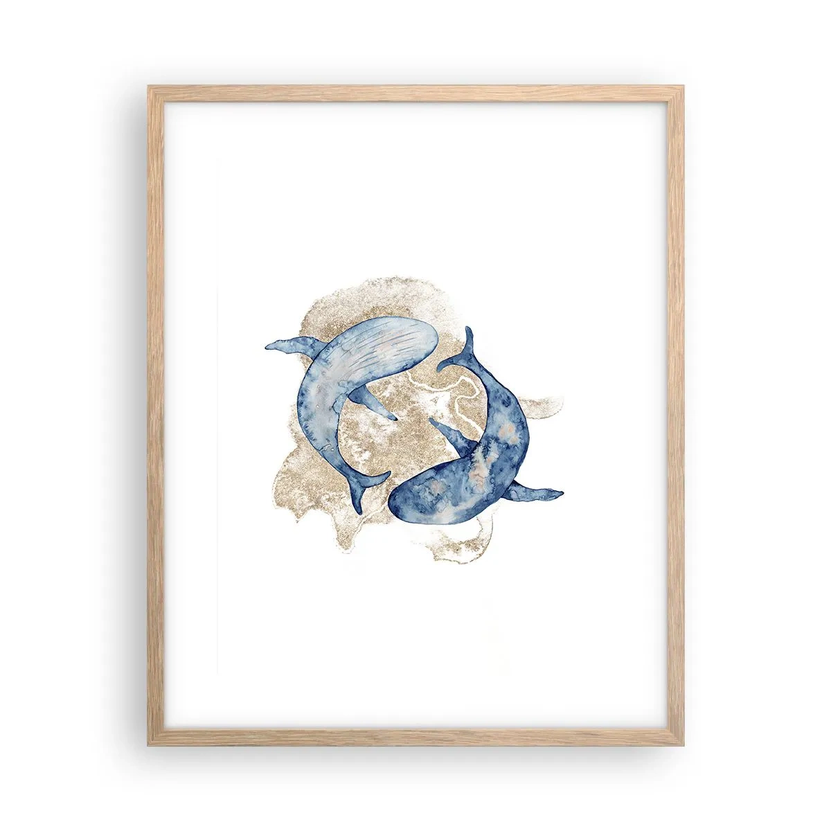 Poster in cornice rovere chiaro - Amicizia o amore? - 40x50 cm