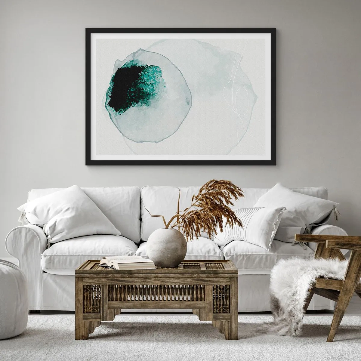 Poster in cornice nera - In una goccia d'acqua - 50x40 cm