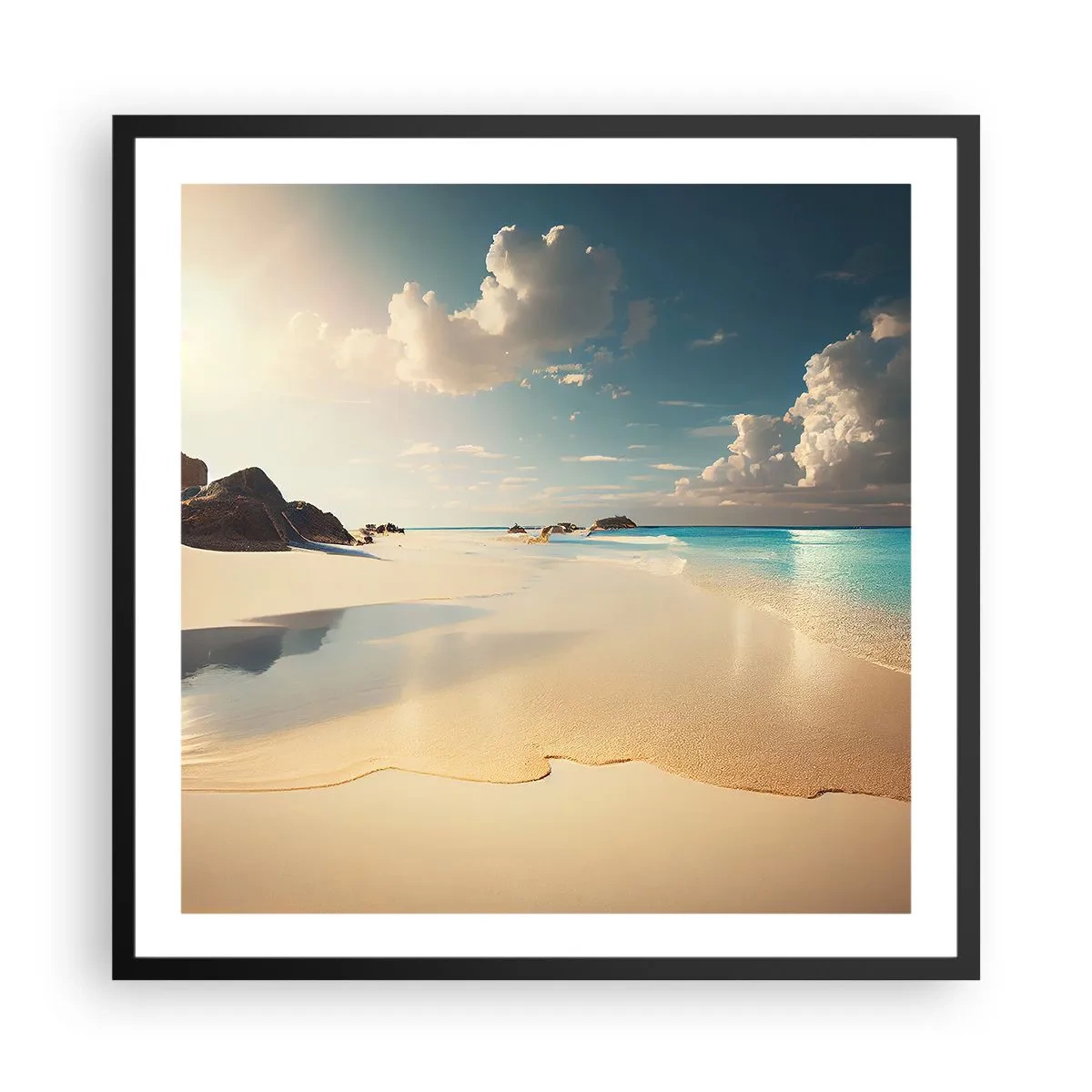 Poster in cornice nera - Giornata ideale - 60x60 cm