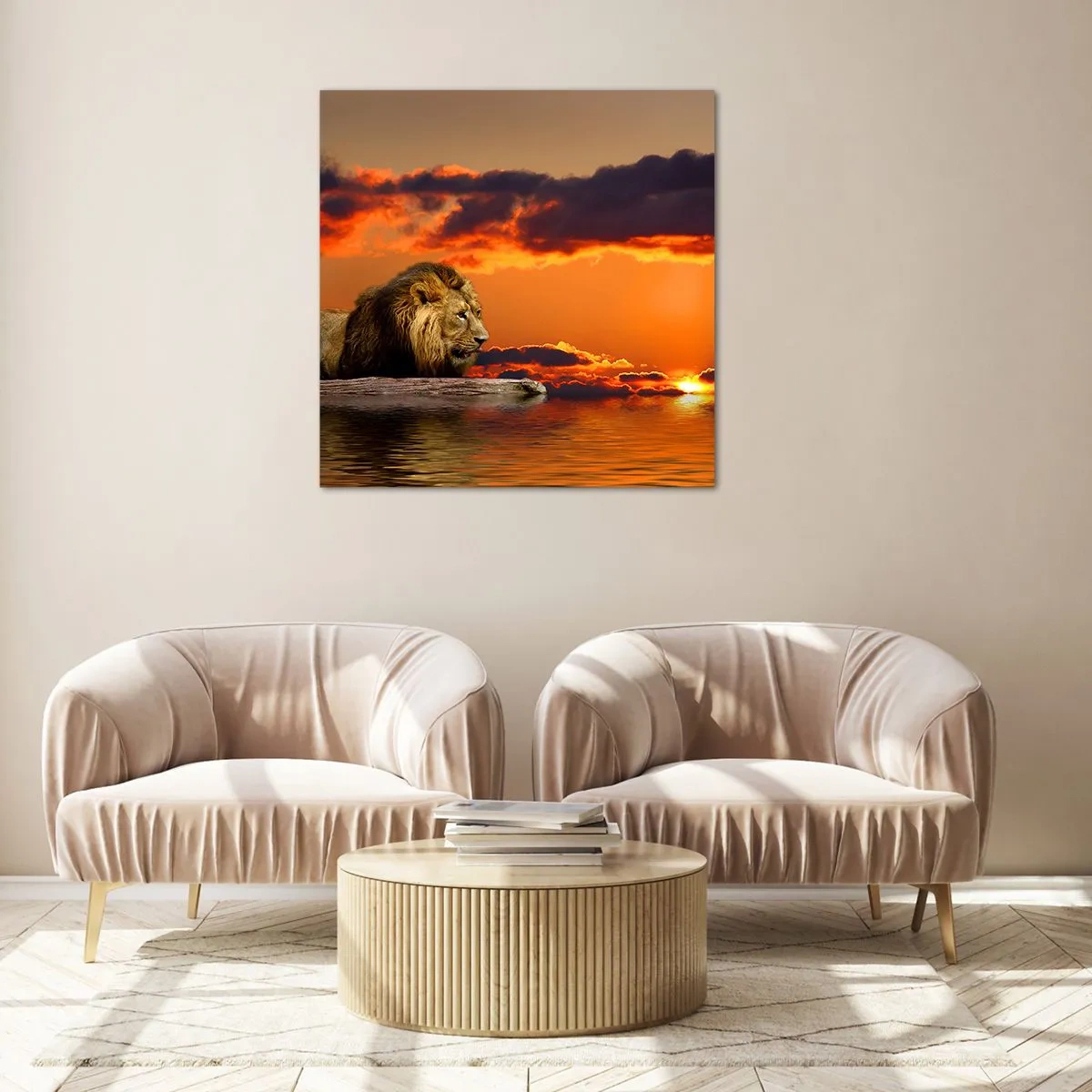Quadro su vetro - Il re della natura - 40x40 cm