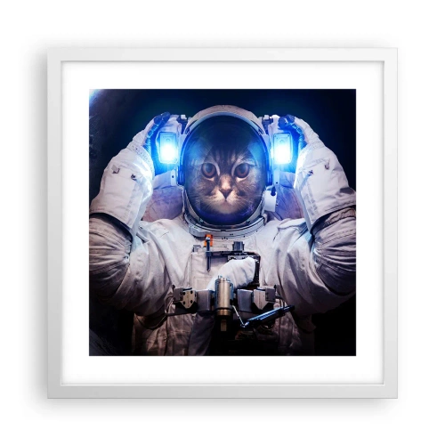 Poster in cornice bianca - Houston, avete un problema - 40x40 cm