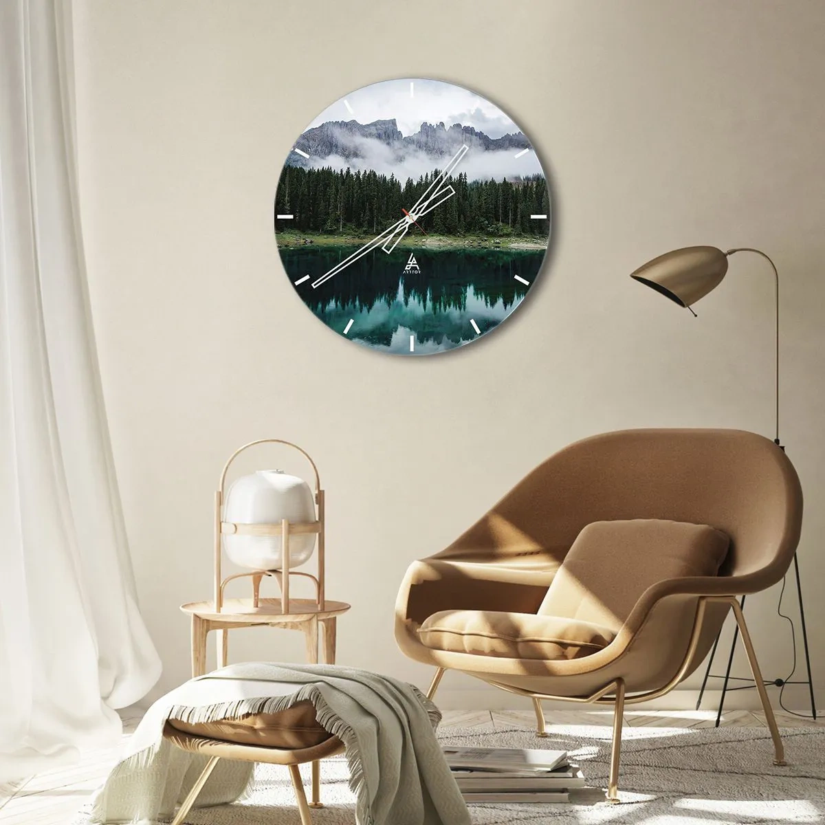 Orologio da parete - Orologio in Vetro - Silenzio, non svegliamo l'acqua che dorme... - 40x40 cm