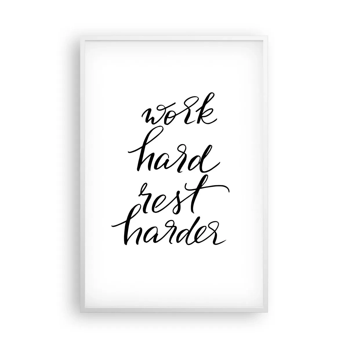 Poster in cornice bianca - L'equilibrio della vita - 61x91 cm