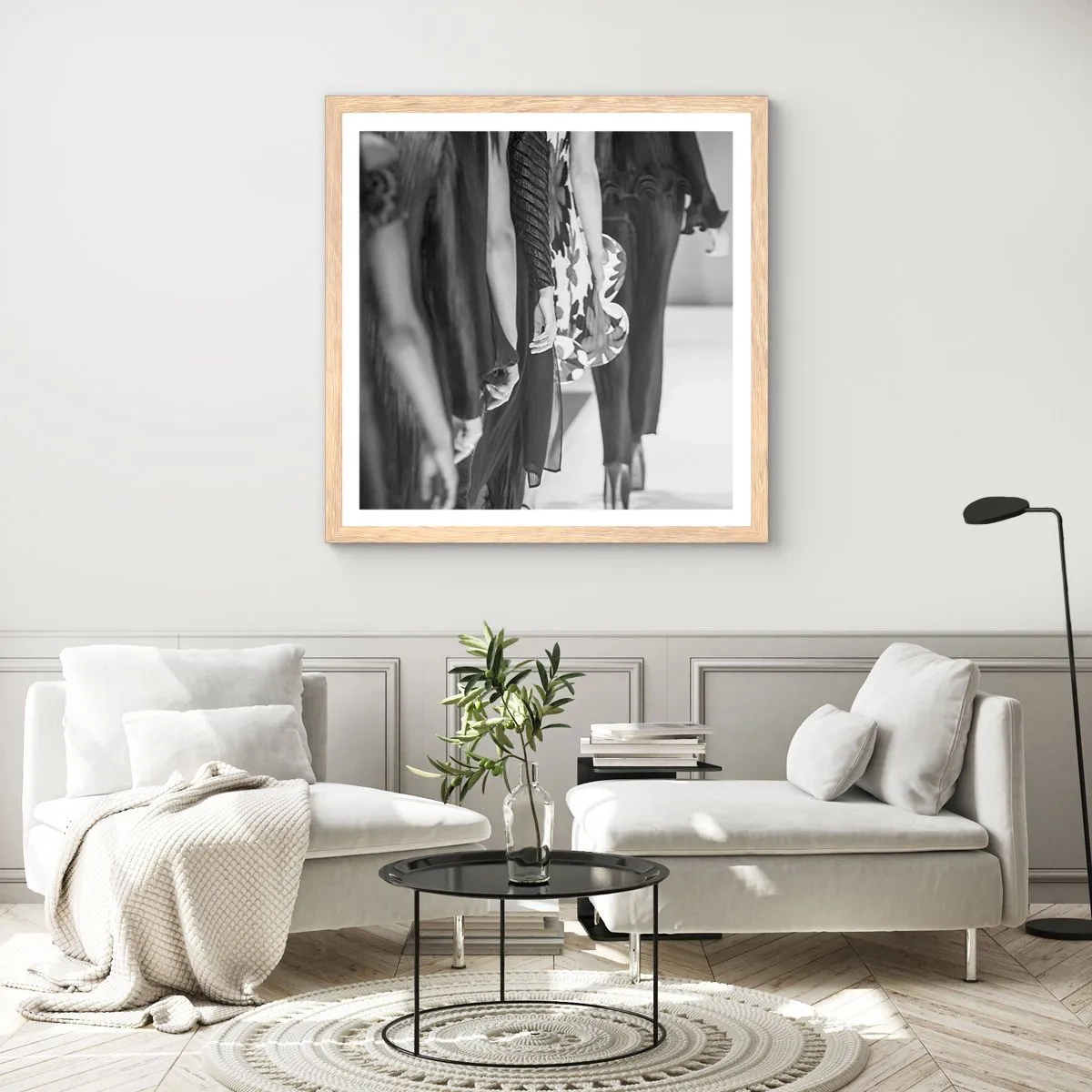 Poster in cornice rovere chiaro - Sfilata in stile - 30x30 cm