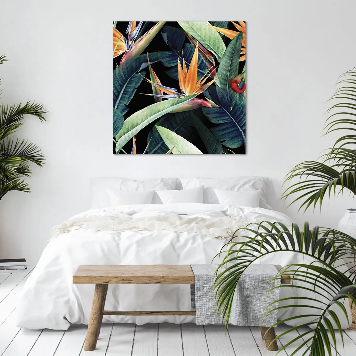 Quadro su tela - Stampe su Tela - I fiori fiammeggianti dei tropici - 70x70 cm