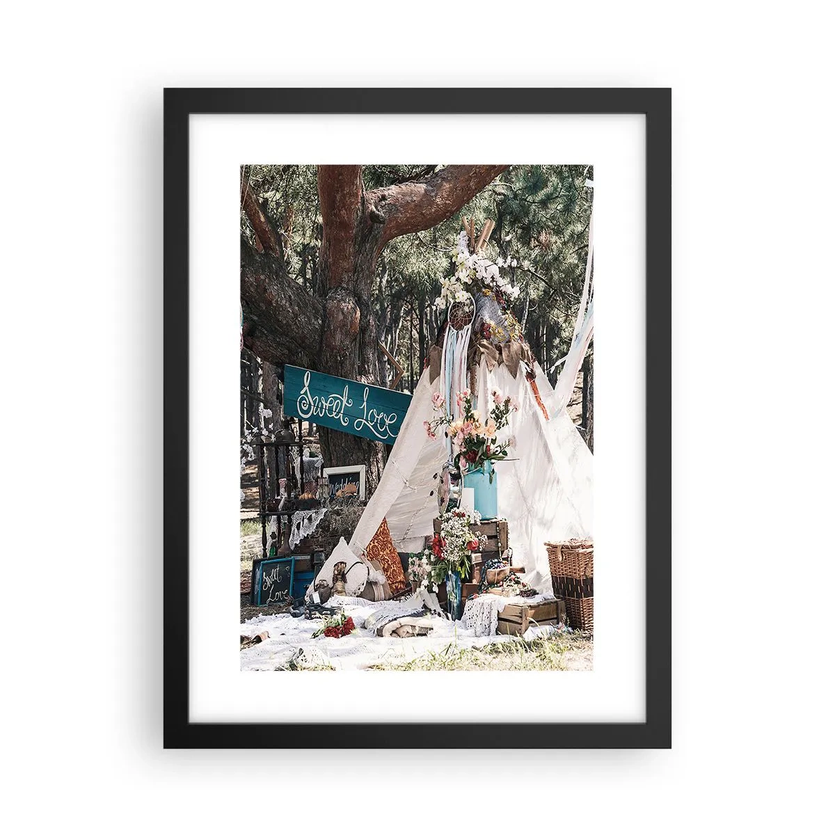 Poster in cornice nera - Make love... - 30x40 cm