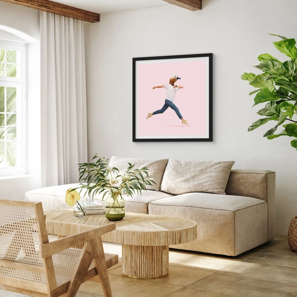 Poster in cornice nera - Un pizzico di assurdo - 40x40 cm