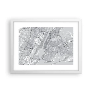Poster in cornice bianca - Anatomia della metropoli - 40x30 cm