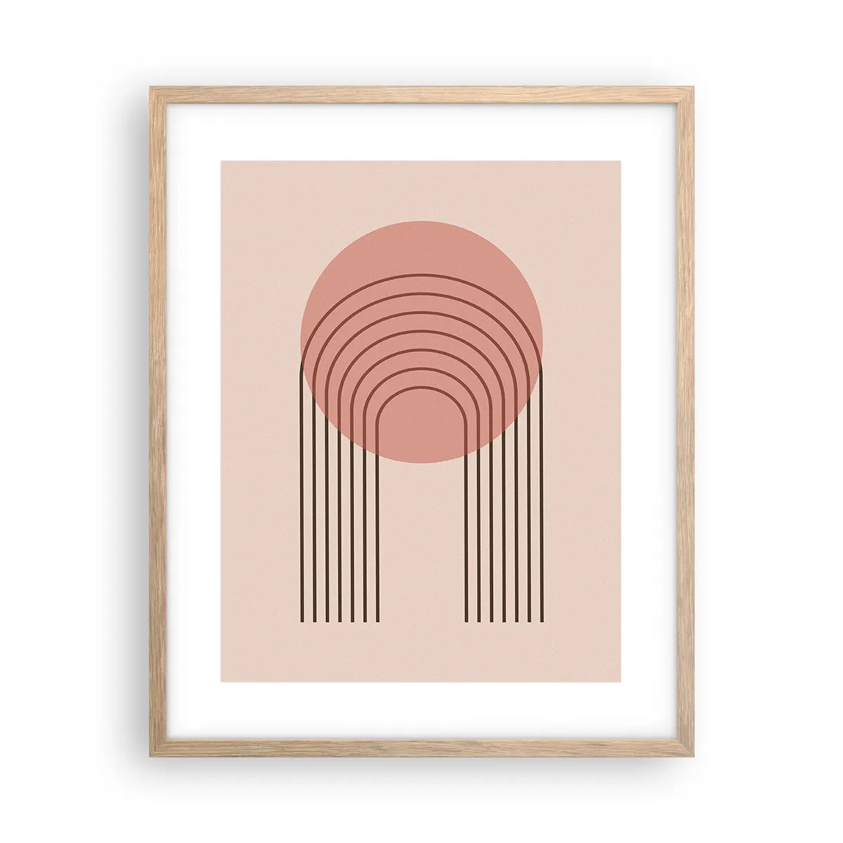 Poster in cornice rovere chiaro - Attrazione irresistibile - 40x50 cm