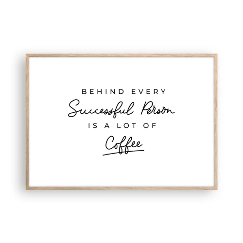 Poster in cornice rovere chiaro - Il segreto del successo - 100x70 cm