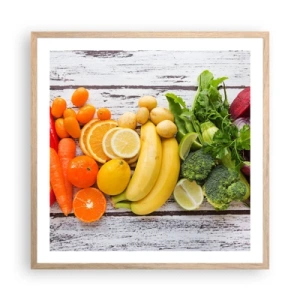 Poster in cornice rovere chiaro - Non basta? - 60x60 cm