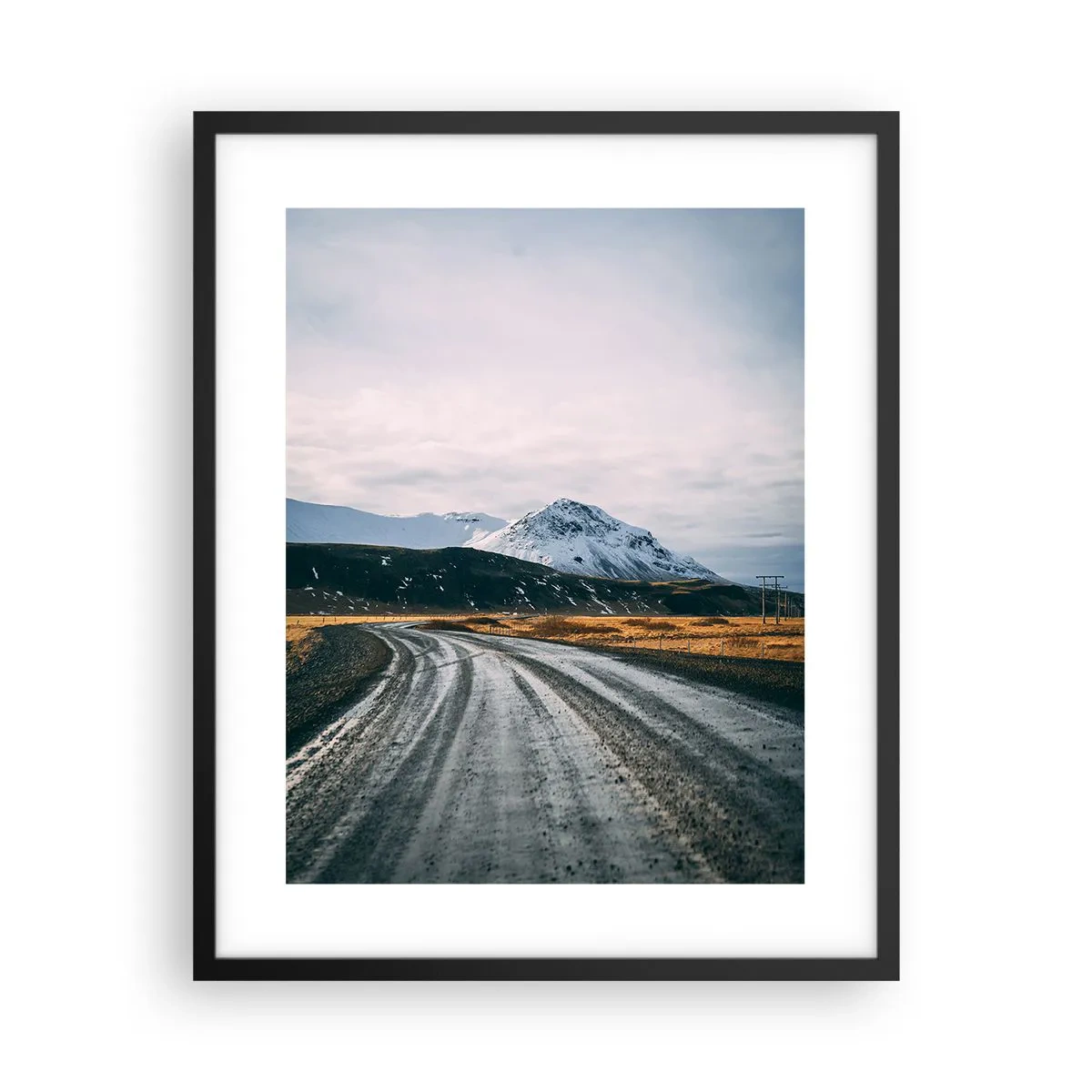 Poster in cornice nera - Nel clima dell'Islanda - 40x50 cm