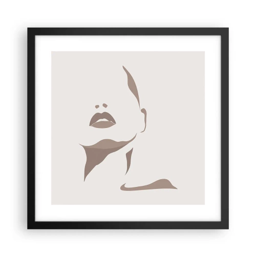 Poster in cornice nera - Fatta di luce e ombra - 40x40 cm