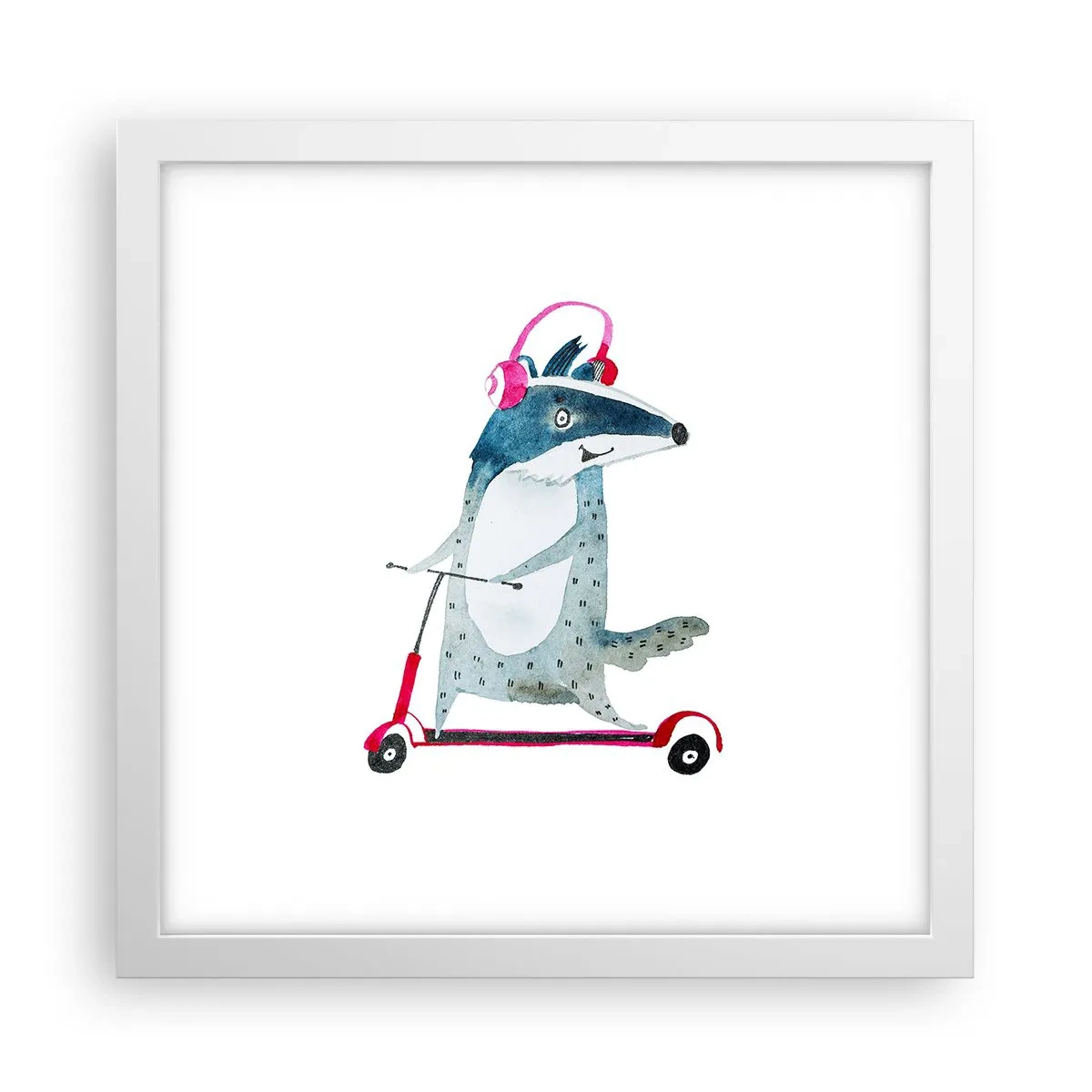 Poster in cornice bianca - Tassi di gioia - 30x30 cm