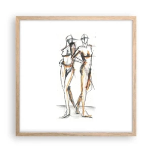 Poster in cornice rovere chiaro - Studio di armonia - 50x50 cm