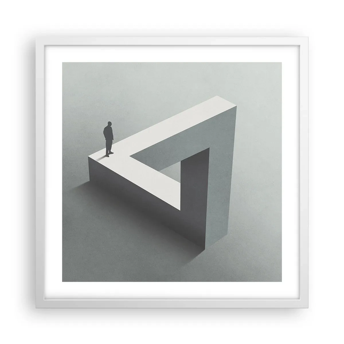 Poster in cornice bianca - Eppure è possibile - 50x50 cm