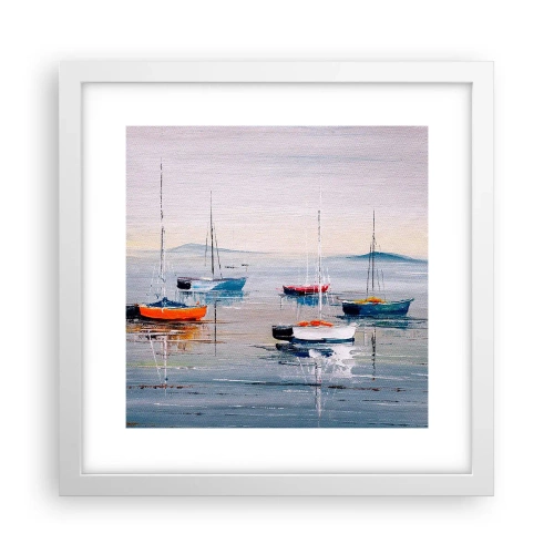 Poster in cornice bianca - Meritato riposo - 30x30 cm