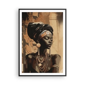 Poster in cornice nera - Maestà africana - 70x100 cm