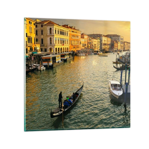 Quadro su vetro - Sul lato assolato della strada - 30x30 cm