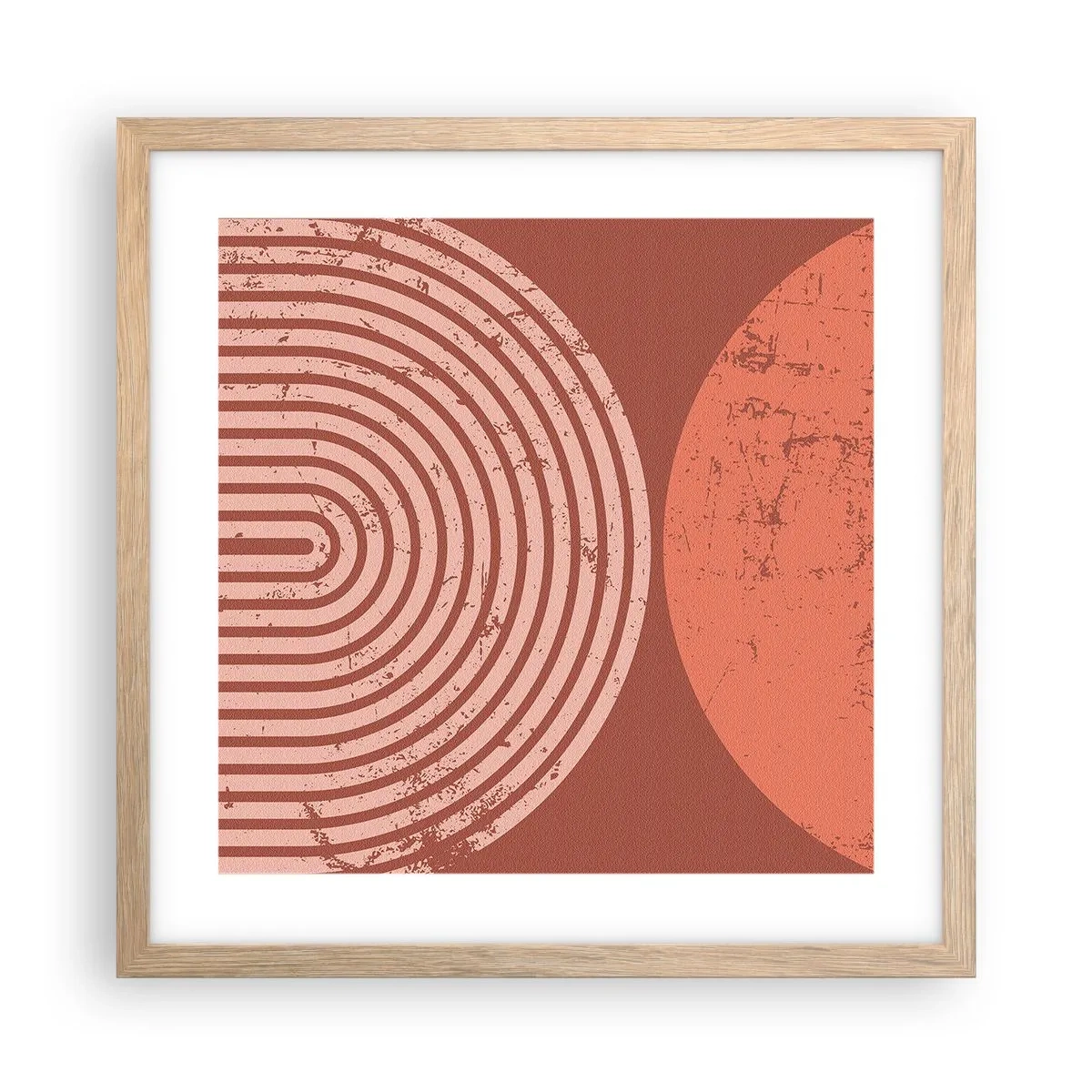 Poster in cornice rovere chiaro - Rapporti stretti - 40x40 cm