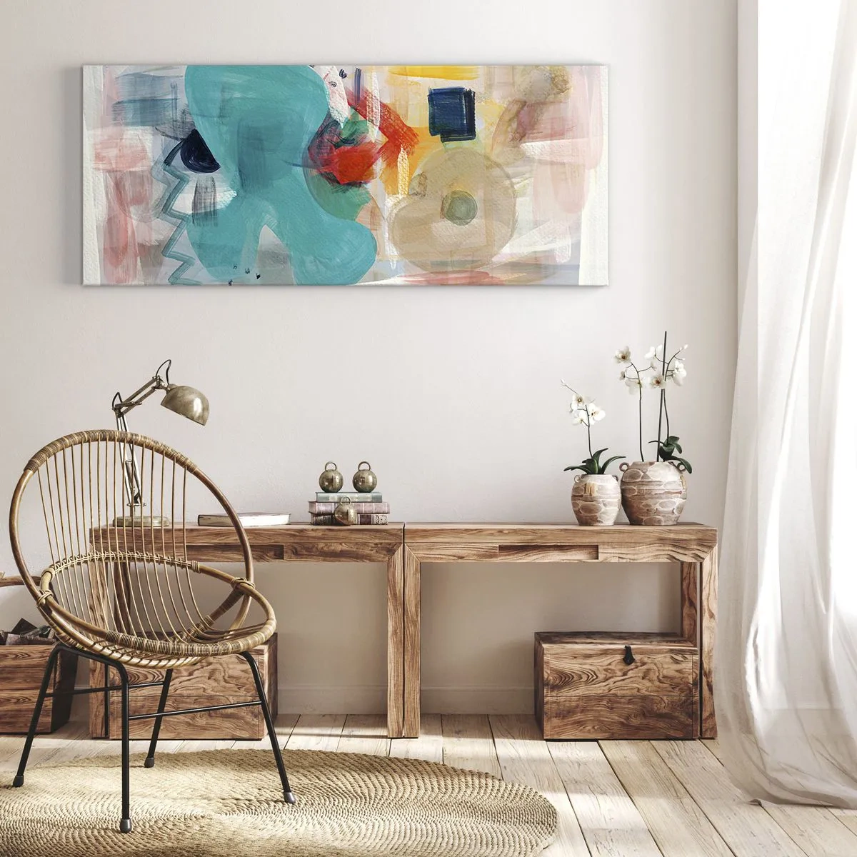 Quadro su tela - Stampe su Tela - Il gioco dei colori - 100x40 cm