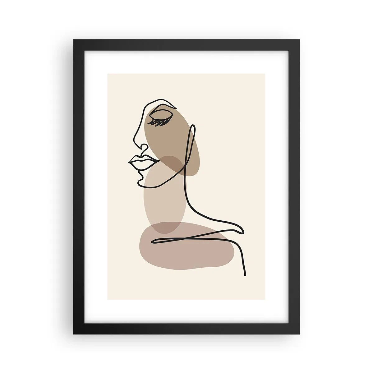 Poster in cornice nera - La linea sicura della bellezza - 30x40 cm