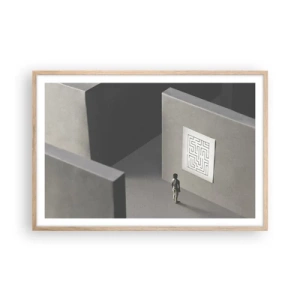Poster in cornice rovere chiaro - Ma dove mi trovo? - 91x61 cm