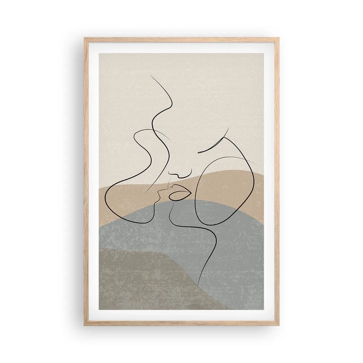 Poster in cornice rovere chiaro - Come un tocco di pennello - 61x91 cm