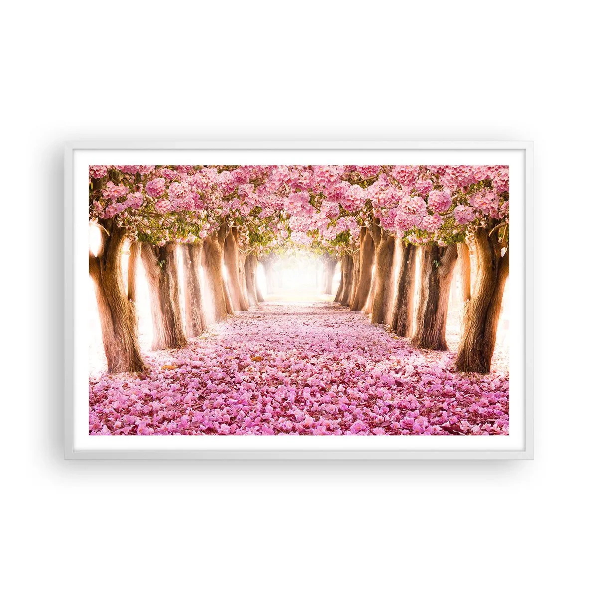 Poster in cornice bianca - La strada verso il paradiso - 91x61 cm
