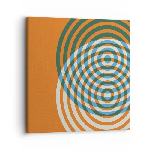 Quadro su tela - Stampe su Tela - Composizione astratta a cerchi - 30x30 cm