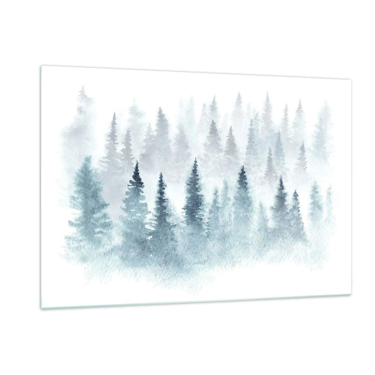 Quadro su vetro - Foresta di bambù avvolta nella nebbia - 120x80cm - Avvolti nella nebbia - Decorazione murale moderna per soggiorno e camera da letto ARTTOR