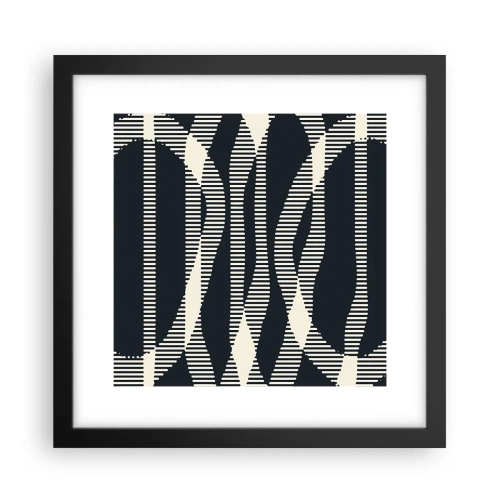 Poster in cornice nera - Tentativo di rompere l'oscurità - 30x30 cm