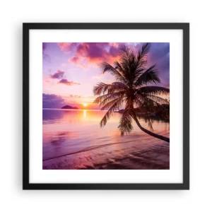 Poster in cornice nera - Beatitudine a perdita d'occhio - 40x40 cm